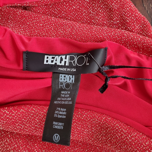 Beach Riot Red One-Shoulder One Piece - Picture 5 of 5